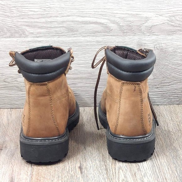 EK Eurbak Men Adult Insulated Water Oil Resistant Leather Ankle Work Boot Brown - Picture 10 of 12